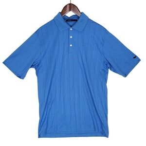 Tiger Woods Golf Polo Shirt Men's Size S Small Blue Short‎ Sleeve Cotton Y2K VTG